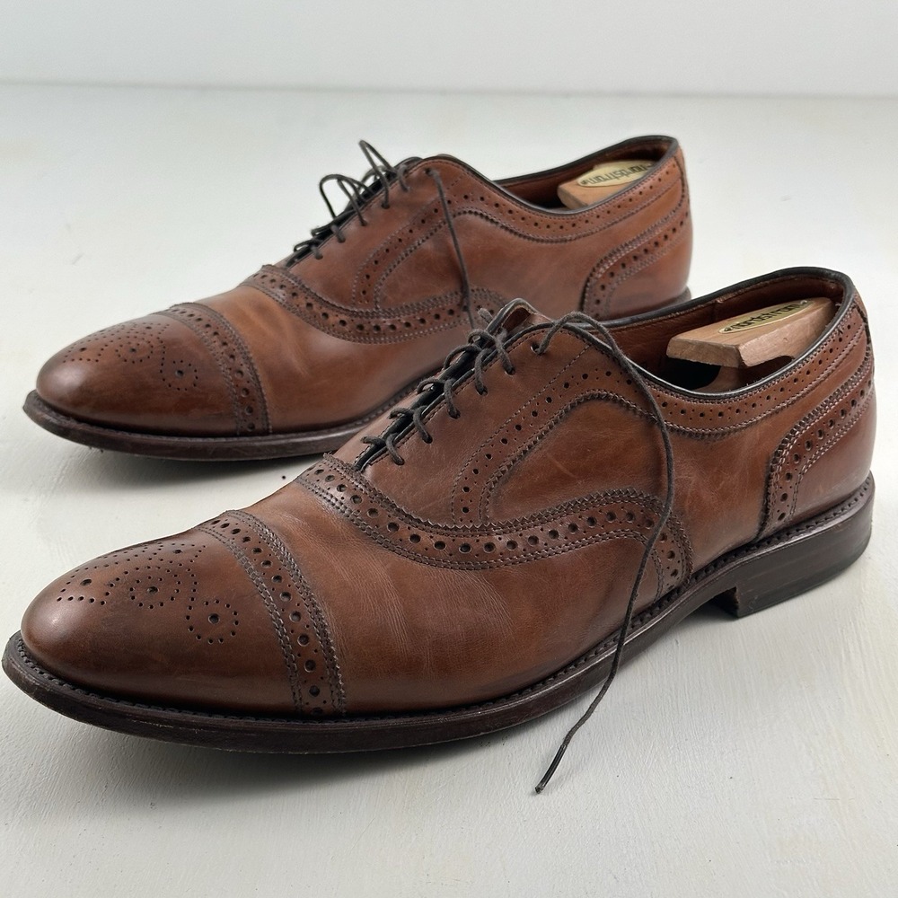 Allen Edmonds Strand Cap toe Leather Shoes Men’s 13 D Walnut Brown 1635 Oxford